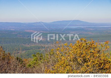 High angle view of Talimena National Scenic Byway High angle view of Talimena National Scenic Byway 84583308