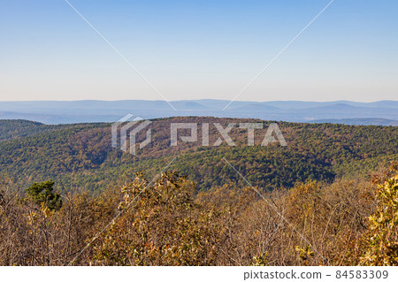 High angle view of Talimena National Scenic Byway High angle view of Talimena National Scenic Byway 84583309