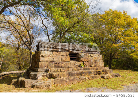 Fall color of the Osage Hills State Park 84583555