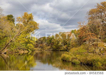 Fall color of the Osage Hills State Park 84583568