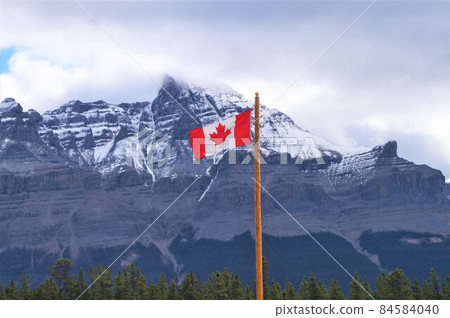 班夫國家公園加拿大薩斯喀徹溫省旗 84584040