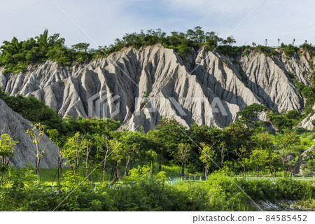 Badlands Geological landscape of Tianliao Moon World in Kaohsiung, Taiwan. it's famous for its similarity to the landscape of the Moon's surface Badlands Geological landscape of Tianliao Moon World in Kaohsiung, Taiwan. it's famous for its similarity to the landscape of the Moon's surface 84585452