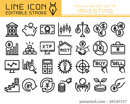 Line icon money series vol.13 investment asset management 84585537
