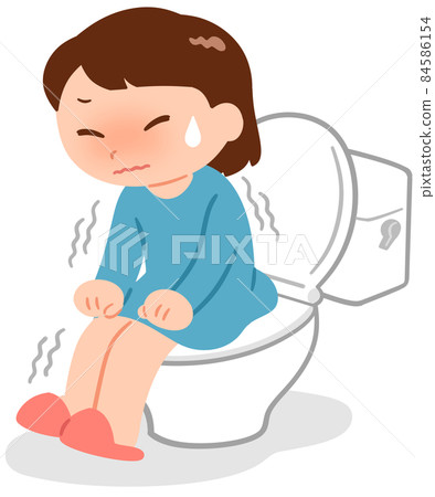 Girl living in the bathroom 84586154