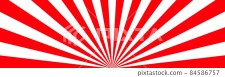 簡單的紅白集中線，用於橫幅廣告等。 84586757