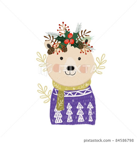 Polar bear with flowers Polar bear with flowers 84586798