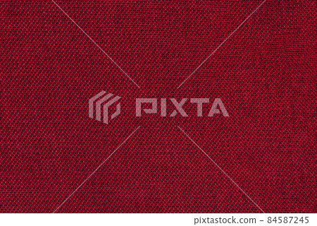 Red burlap background. Rough tissue structure. Texture Red burlap background. Rough tissue structure. Texture 84587245