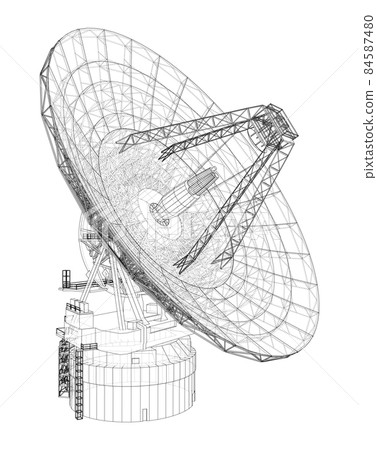 Radio Telescope concept outline Radio Telescope concept outline 84587480