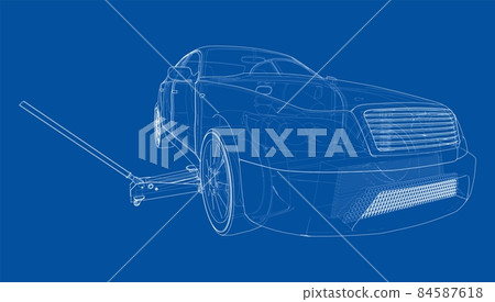 Concept car with Floor Car Jack Concept car with Floor Car Jack 84587618