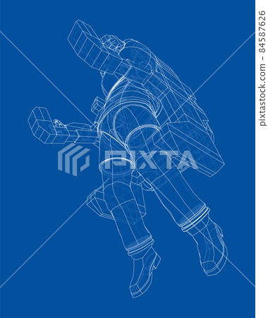 Astronaut concept. 3d illustration 84587626