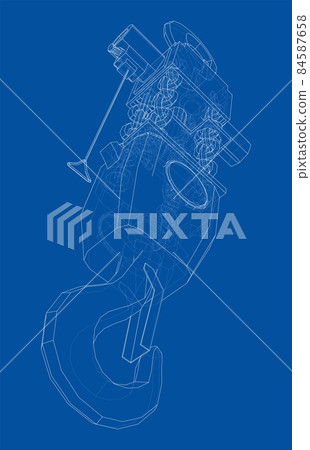 Pneumatic Wire Rope Winch concept outline Pneumatic Wire Rope Winch concept outline 84587658