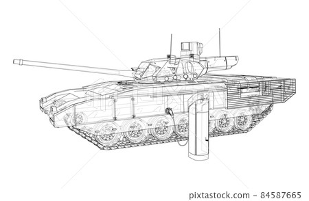 Electric Tank Charging Station Sketch 84587665