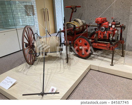 It is a pump truck for fire fighting at the National Hansen's Disease Museum in Higashimurayama, Tokyo. 84587745