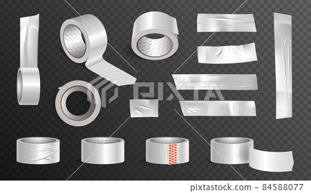 Tape Roll Pieces Transparent Set 84588077