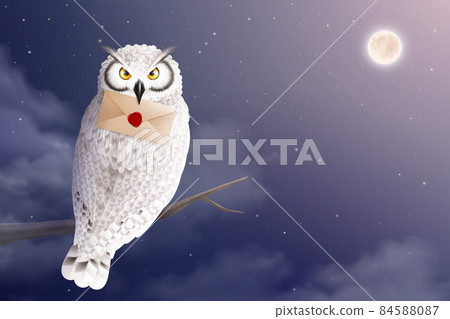 Owl With Letter Composition Owl With Letter Composition 84588087