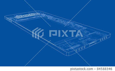 Smartphone concept outline Smartphone concept outline 84588346