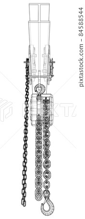 A Hoist on the beam. 3d illustration 84588544