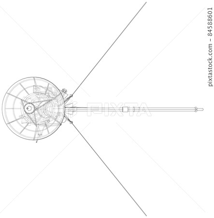 Communication satellite concept outline 84588601