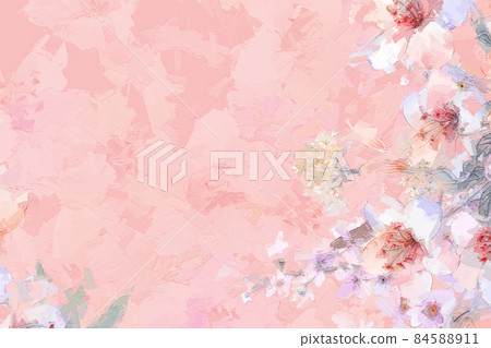 Beautiful oil painting flower illustration Beautiful oil painting flower illustration 84588911