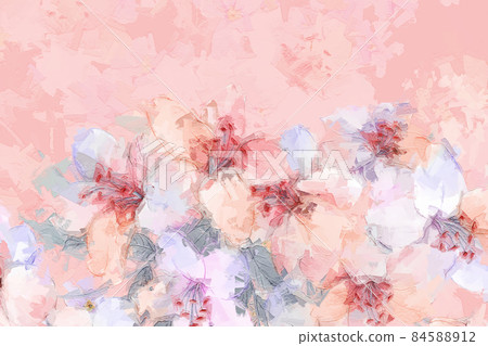 Beautiful oil painting flower illustration Beautiful oil painting flower illustration 84588912