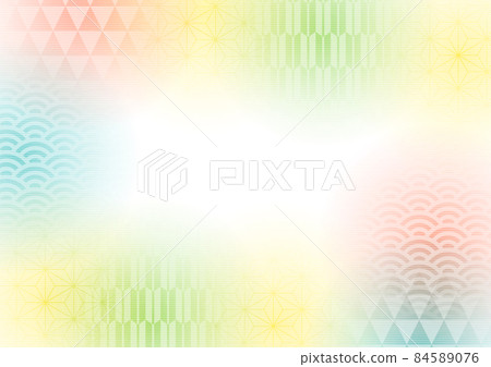 Three-color fluffy pattern background horizontal 84589076