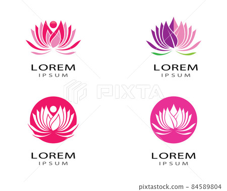 Lotus symbol vector icon Lotus symbol vector icon 84589804