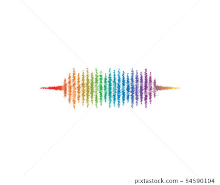 Sound wave vector icon Sound wave vector icon 84590104