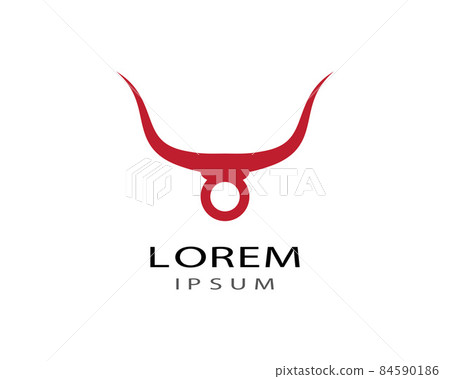 Bull head vector icon Bull head vector icon 84590186