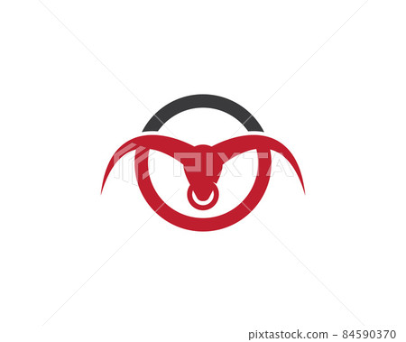 Bull head vector icon 84590370