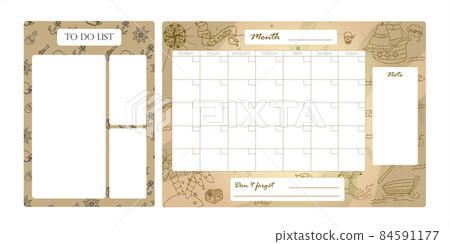 Vector set of weekly planner, to do list, note,... - Stock Illustration ...