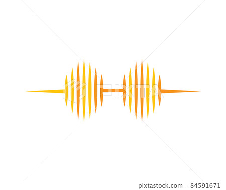 Sound wave vector icon 84591671