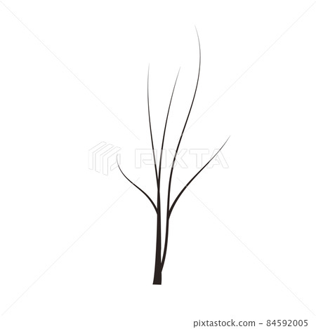 bald handdraw tree vector illustration element for game design. winter tree without crown. dead tree bald handdraw tree vector illustration element for game design. winter tree without crown. dead tree 84592005