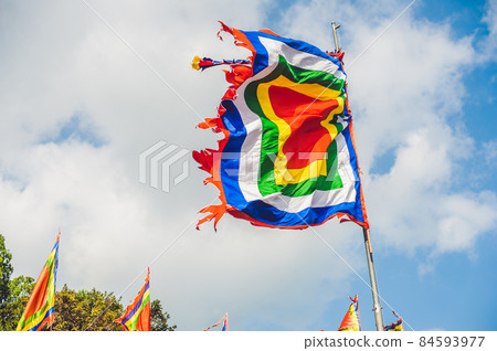 Traditional Festival flags of Vietnam Five Elements Flag Traditional Festival flags of Vietnam Five Elements Flag 84593977