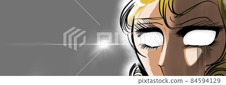 70 年代少女漫畫的面部化妝插圖,描繪了一個美麗的金發女子,她對背叛表示不信任 70 年代少女漫畫的面部化妝插圖,描繪了一個美麗的金發女子,她對背叛表示不信任 84594129