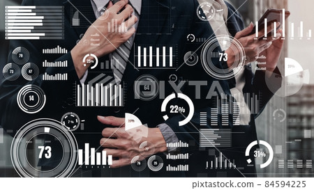 Conceptual business dashboard for financial data analysis Conceptual business dashboard for financial data analysis 84594225