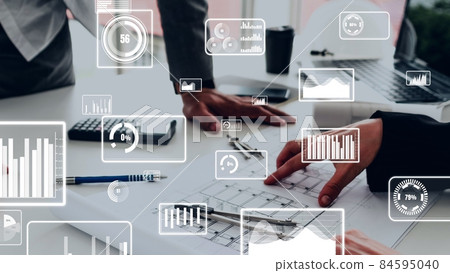 Conceptual vision of business people in corporate staff meeting Conceptual vision of business people in corporate staff meeting 84595040