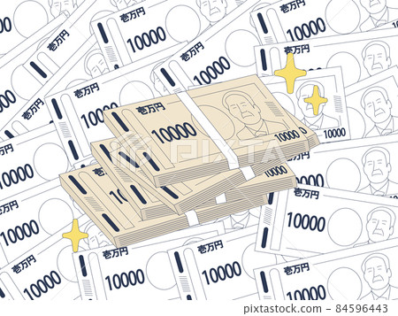 新鈔包、新萬日元鈔票、鈔票、大額鈔票 84596443