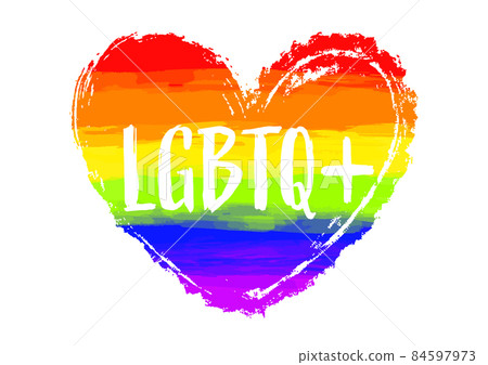 LGBT LGBTQ LGBTQ + 彩虹心標誌 透明 LGBTQ + LGBTQ Plus 84597973
