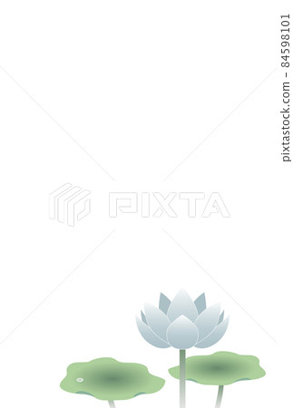 插圖素材哀悼明信片蓮花 插圖素材哀悼明信片蓮花 84598101