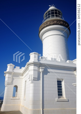Cape Byron Lighthouse on the easternmost tip of the continent where you can see the earliest sunrise on the Australian continent 84598212