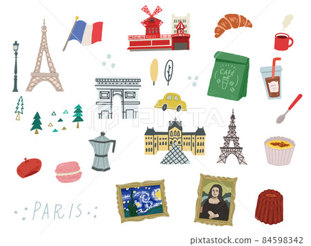 Illustration of Paris, France (Eiffel Tower, Arc de Triomphe, Fashion, Museum, Cute, Fashionable, Handwritten) Illustration of Paris, France (Eiffel Tower, Arc de Triomphe, Fashion, Museum, Cute, Fashionable, Handwritten) 84598342