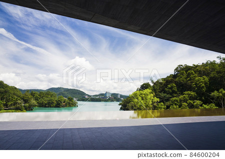 The building view of Xiangshan Visitor Center in Nantou, Taiwan. it is the site of the Sun Moon Lake National Scenic Area Management Office 84600204