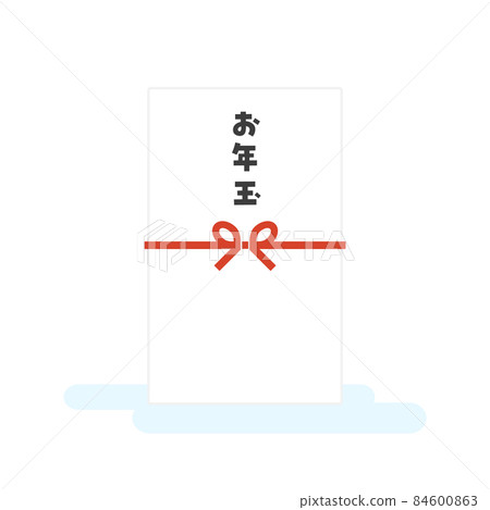 Mizuhiki is a cute pocket bag / red envelope bag --New Year / gift image material --white envelope 84600863