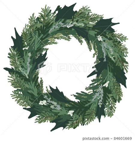 聖誕綠色花環 84601669