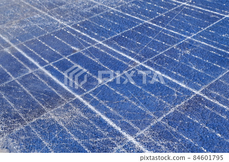 Solar panels with broken and cracked tempered glass 84601795
