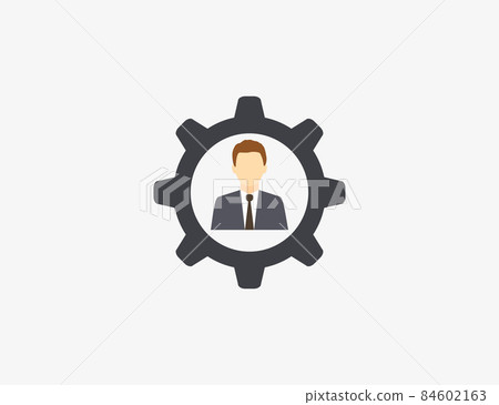 Human resources, manager icon. Vector illustration. Flat design. Human resources, manager icon. Vector illustration. Flat design. 84602163