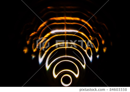 Sound waves in the dark in full color 84603338