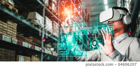 Future virtual reality technology for innovative VR warehouse management 84606207