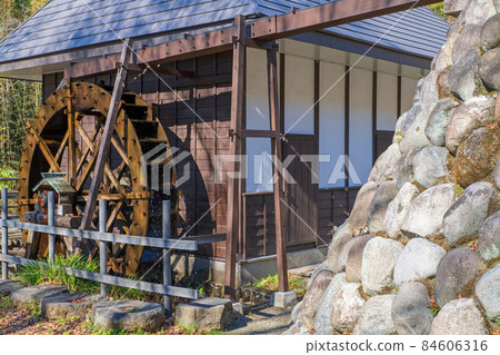 Kodaira no Sato Water Park Watermill Autumn leaves season Autumn scenery Kodaira no Sato Water Park Watermill Autumn leaves season Autumn scenery 84606316