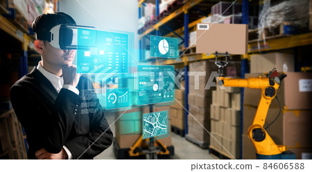 Future virtual reality technology for innovative VR warehouse management 84606588
